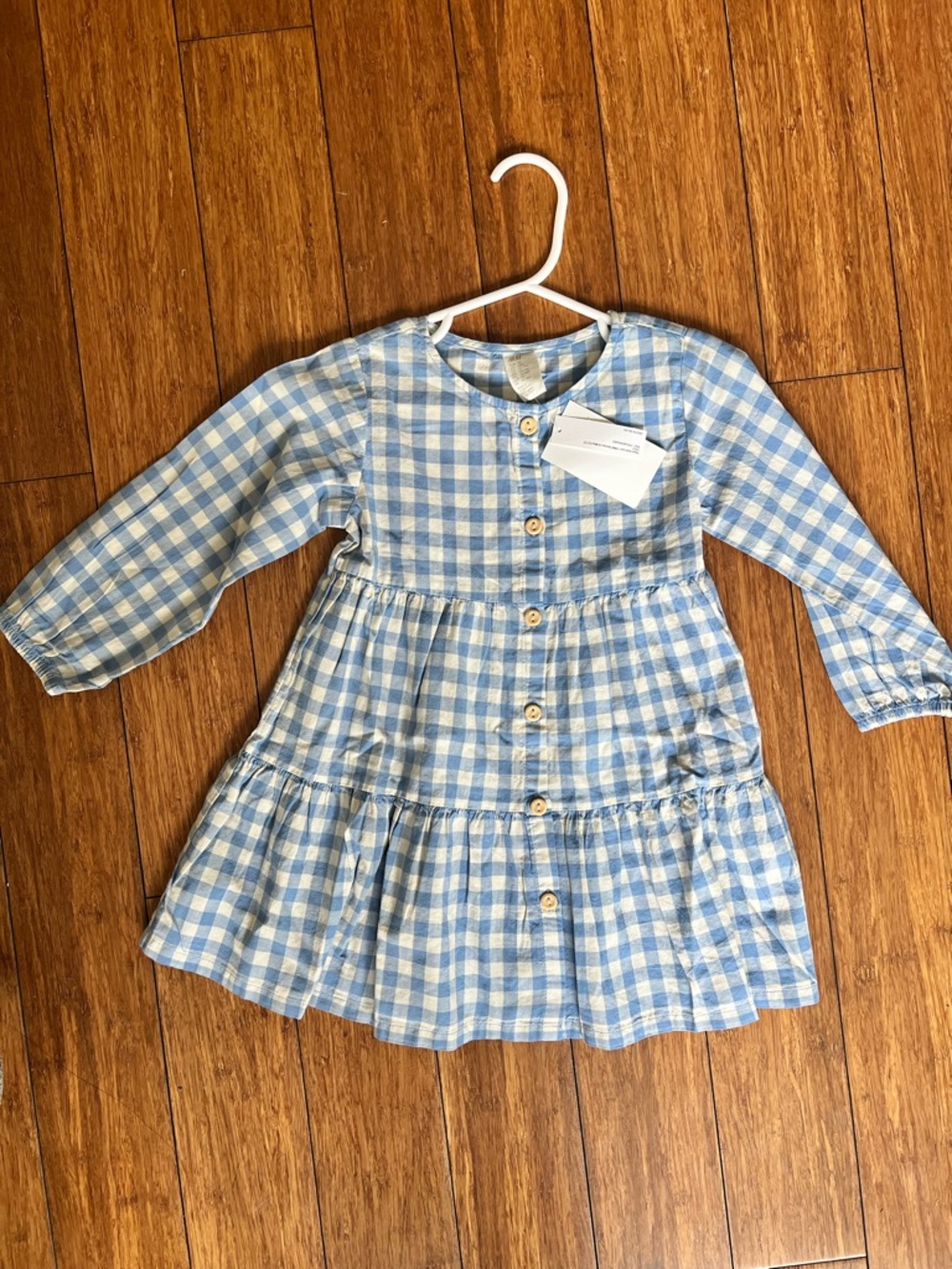 H&M Blue Gingham Button-Front Dress
